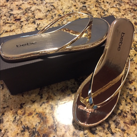 bebe gold sandals